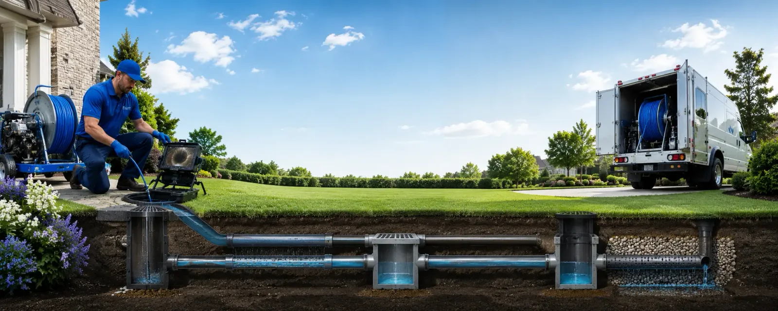 Outdoor drain cleaning information for Glen Aubrey, NY